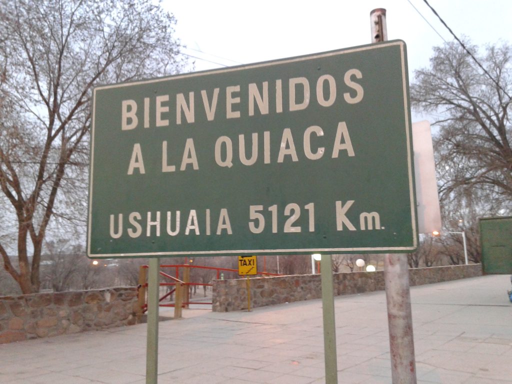 Cartel Bienvenida a La Quiaca, Jujuy, Argentina, 2014 | rominitaviajera.com