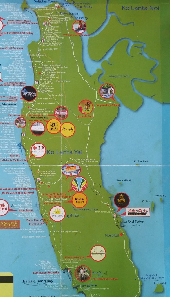 Mapa de Ko Lanta, Tailandia, 2015