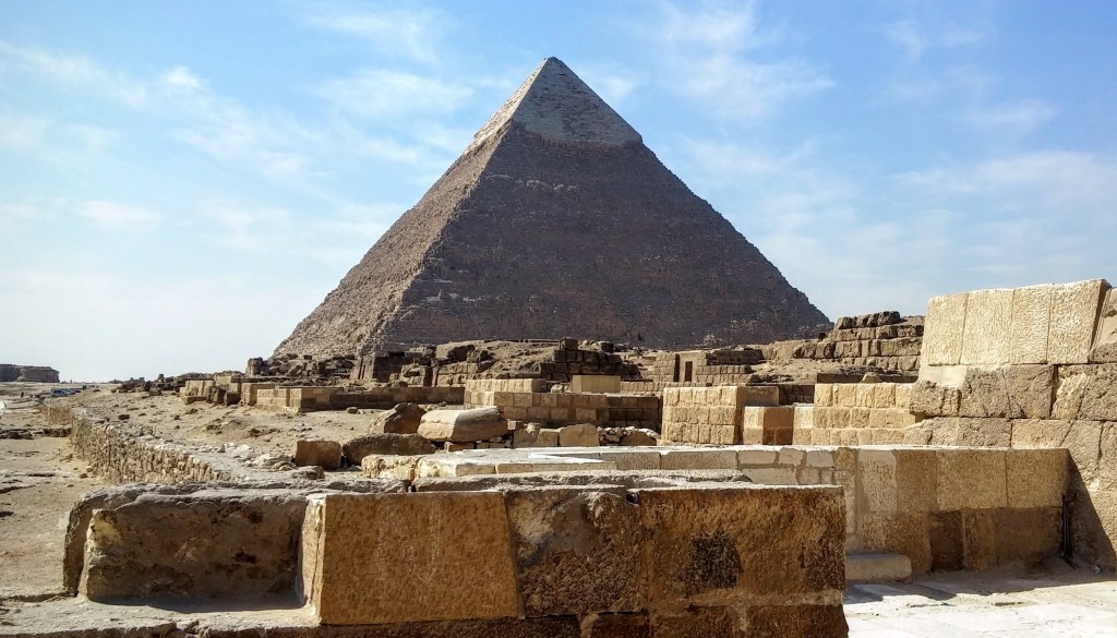 Pirámide de Kefren, Meceta de Guiza, El Cairo, Egipto, marzo 2016