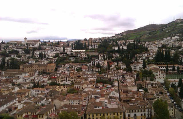 Vistas del Albaicín desde La Alhambra, Granada, España, 2010